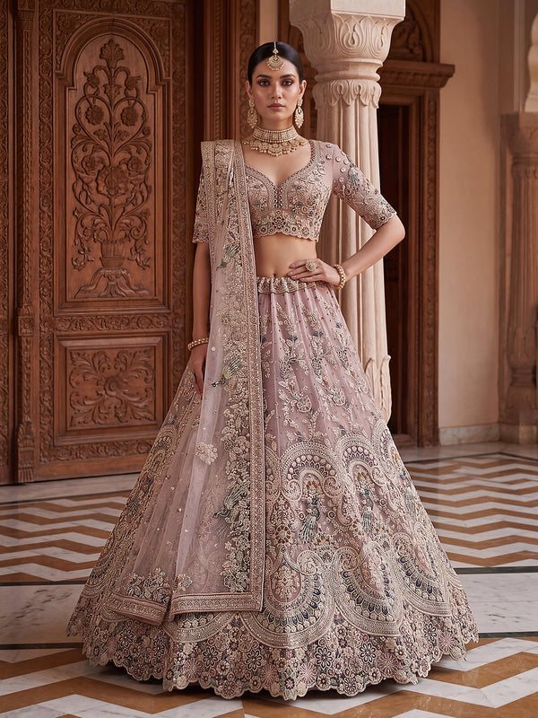 Pink Designer Partywear Semi Stitched Lehenga Set (Copy) House of Panchhi