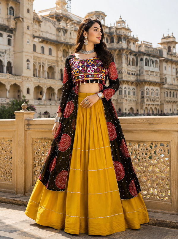 Rayon Cotton Navratri Designer Ready To Wear Kediya Lehenga Set (Copy) houseofpanchhi
