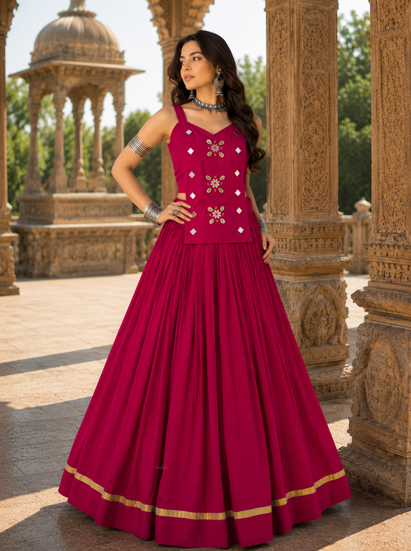 Olive color Navratri Designer Ready To Wear Lehenga Choli houseofpanchhi