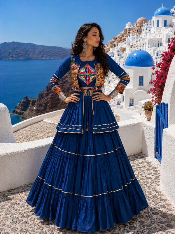 Olive color Navratri Designer Ready To Wear Lehenga Choli houseofpanchhi