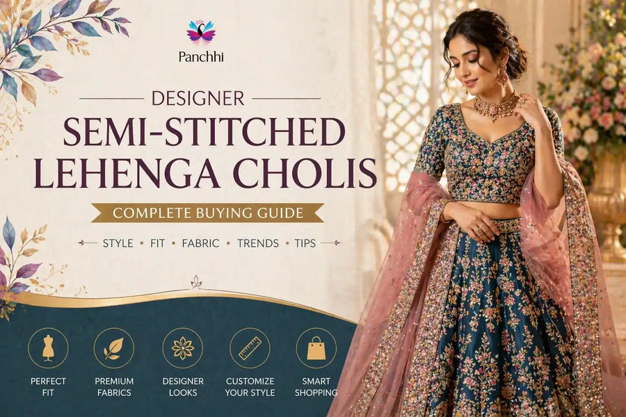 Designer Semi-Stitched Lehenga Cholis