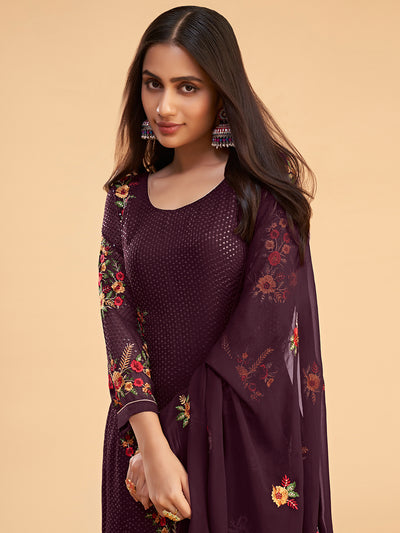 Shimmer Organza Fabric Sequins embroidery Semi-Stitched Straight Kurta Set- Zaida 12
