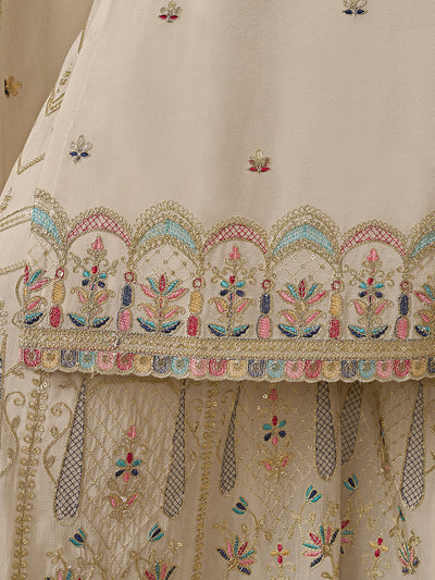 Chinon Fabric sequin embroidery Ready to wear Sharara & Kurta Set