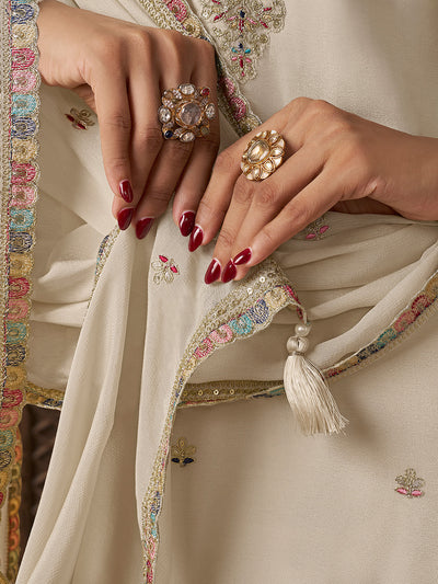 Chinon Fabric sequin embroidery Ready to wear Sharara & Kurta Set