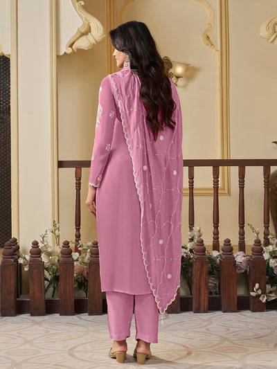 Chinon Fabric Embroidered Ready to wear Sharara & Kurta Set