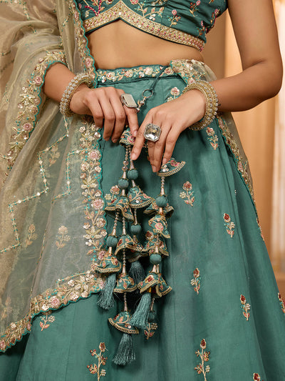 Georgette Fabric Sequins embroidery Semi-Stitched Lehenga & Unstitched Blouse With Dupatta House of Panchhi