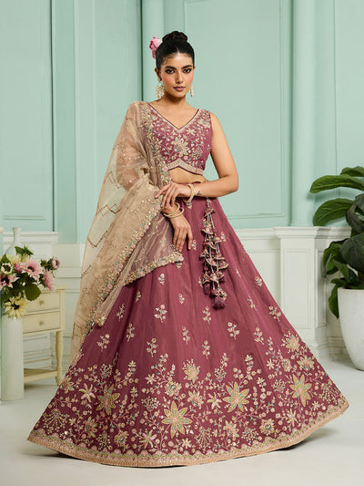 Georgette Fabric Sequins embroidery Semi-Stitched Lehenga & Unstitched Blouse With Dupatta House of Panchhi