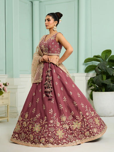Georgette Fabric Sequins embroidery Semi-Stitched Lehenga & Unstitched Blouse With Dupatta House of Panchhi