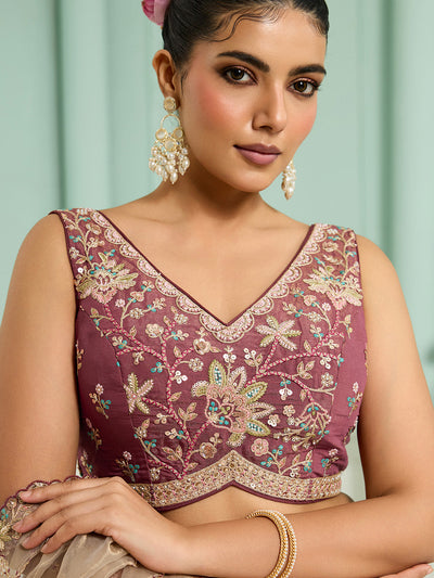 Georgette Fabric Sequins embroidery Semi-Stitched Lehenga & Unstitched Blouse With Dupatta House of Panchhi