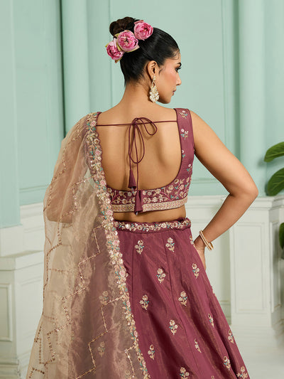 Georgette Fabric Sequins embroidery Semi-Stitched Lehenga & Unstitched Blouse With Dupatta House of Panchhi