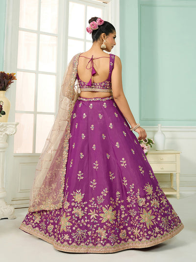 Georgette Fabric Sequins embroidery Semi-Stitched Lehenga & Unstitched Blouse With Dupatta House of Panchhi