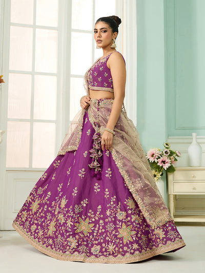 Georgette Fabric Sequins embroidery Semi-Stitched Lehenga & Unstitched Blouse With Dupatta House of Panchhi