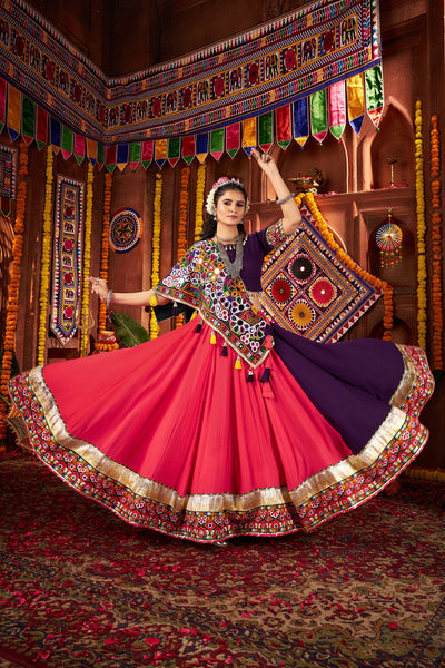 Navratri Designer Viscose Cotton thread embroidered with jacquard patch work lehenga choli (Copy) houseofpanchhi