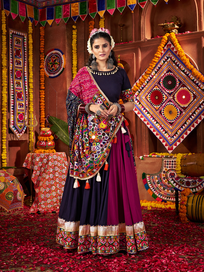Navratri Designer Kutchi work and kodi hand work lace on neck Ready To Wear lehenga choli houseofpanchhi