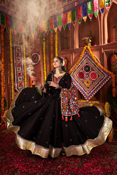 Green Colour Navratri Designer Hand Work Ready To Wear Lehenga Choli. (Copy) houseofpanchhi