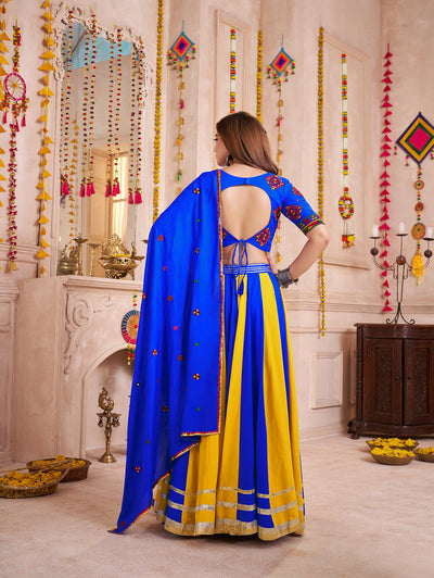 Multi Color Navratri Designer Kutchi work Ready To Wear Lehenga Choli houseofpanchhi