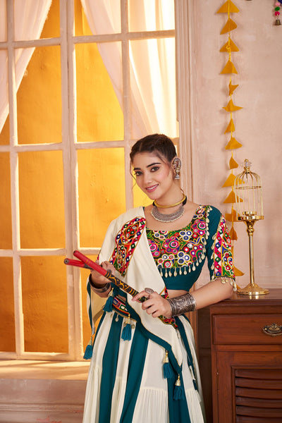 Multi Color Navratri Designer Kutchi work Ready To Wear Lehenga Choli (Copy) houseofpanchhi