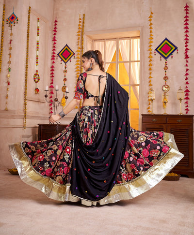 Navratri Designer print with katchi work Ready To Wear Lehenga Choli houseofpanchhi
