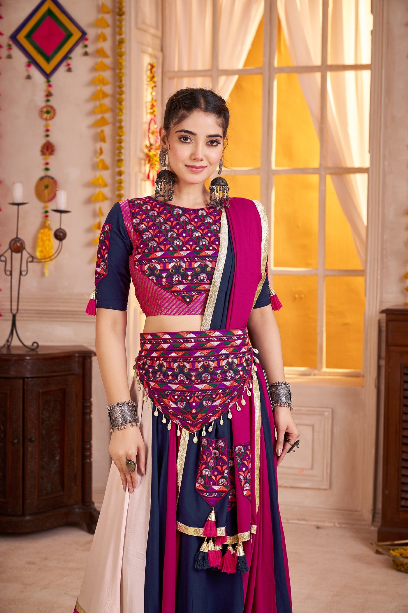 Navratri Designer print with katchi work Ready To Wear Lehenga Choli (Copy) houseofpanchhi