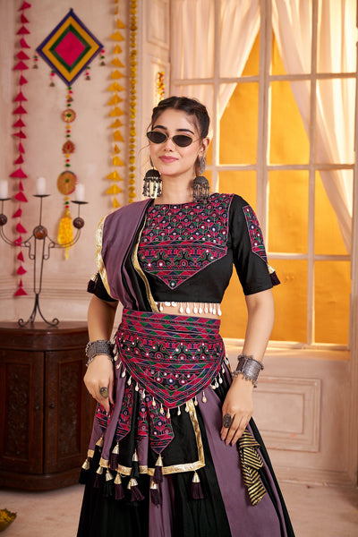 Navratri Designer print with katchi work Ready To Wear Lehenga Choli (Copy) houseofpanchhi