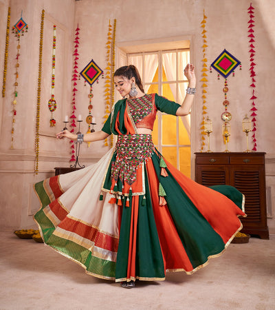 Navratri Designer print with katchi work Ready To Wear Lehenga Choli (Copy) houseofpanchhi