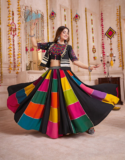 Multi Color Navratri Designer Katchi work Ready To Wear Lehenga Choli (Copy) houseofpanchhi