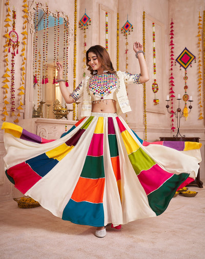 Multi Color Navratri Designer Katchi work Ready To Wear Lehenga Choli (Copy) houseofpanchhi