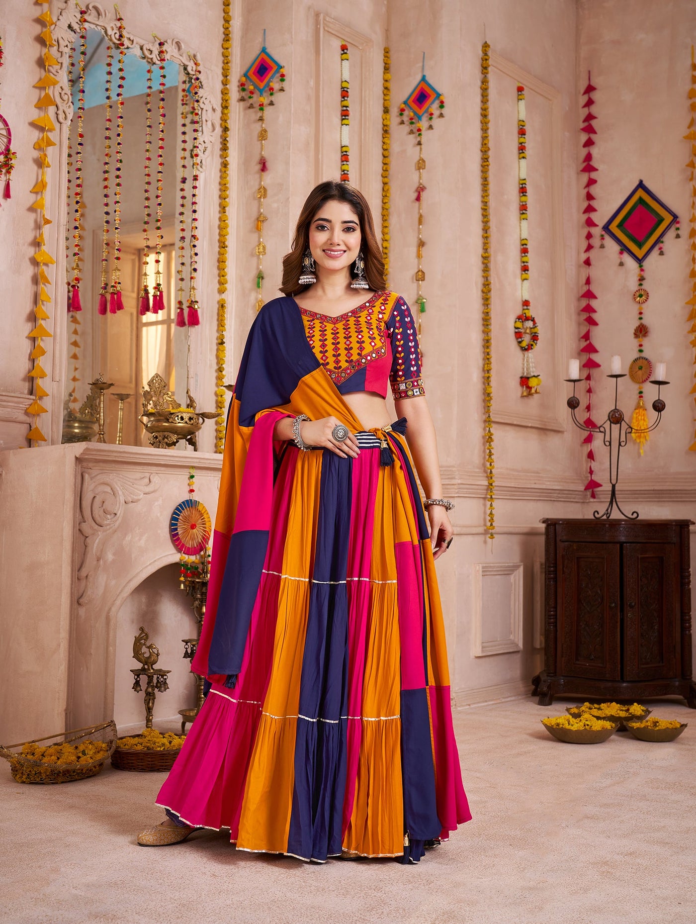 Navratri Designer Katchi work Ready To Wear Lehenga Choli houseofpanchhi