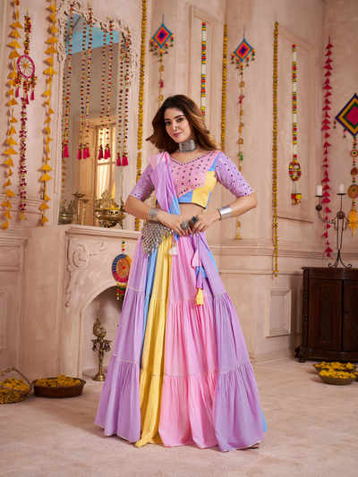 Multi Color Navratri Designer Katchi work Ready To Wear Lehenga Choli houseofpanchhi
