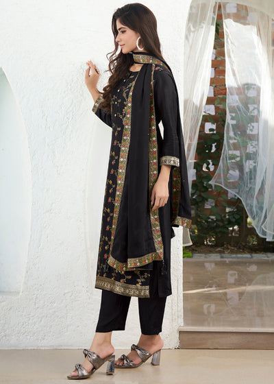 Dola Jacquard Fabric with Jacquard Floral Meena Work Ready to wear Salwar & Kurta Set