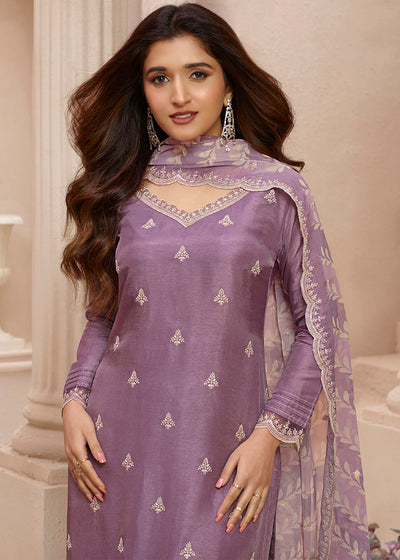 Dola Silk Fabric with thread work buttas Ready to wear Salwar & Kurta Set