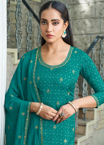 Dola Silk Fabric Bandhni Print & Zari Work Ready to wear Salwar & Kurta Set