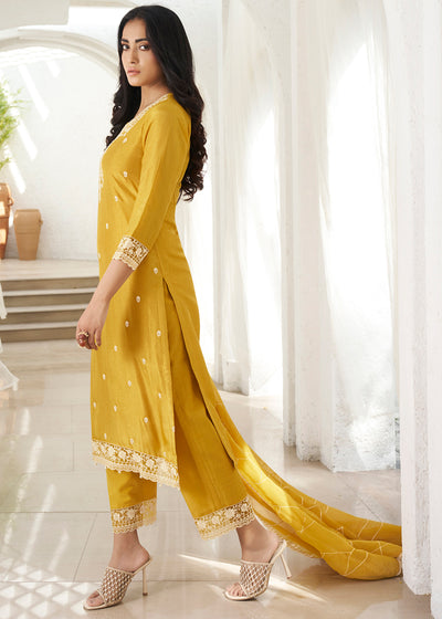 Dola Silk Fabric Designer Beaded Hand Work Ready to wear Salwar & Kurta SeT