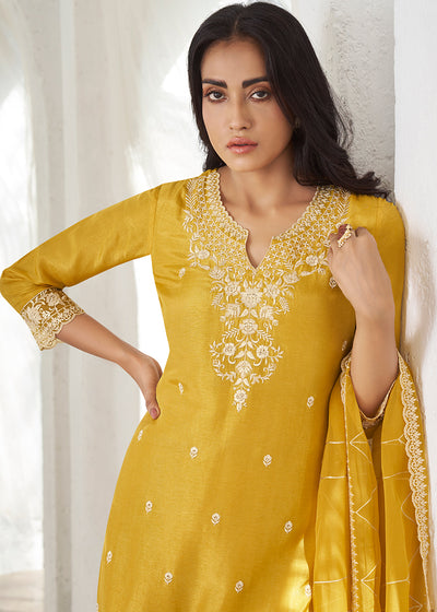 Dola Silk Fabric Designer Beaded Hand Work Ready to wear Salwar & Kurta SeT