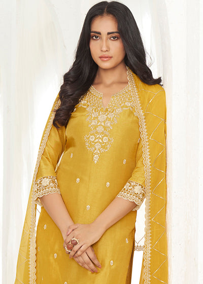 Dola Silk Fabric Designer Beaded Hand Work Ready to wear Salwar & Kurta SeT