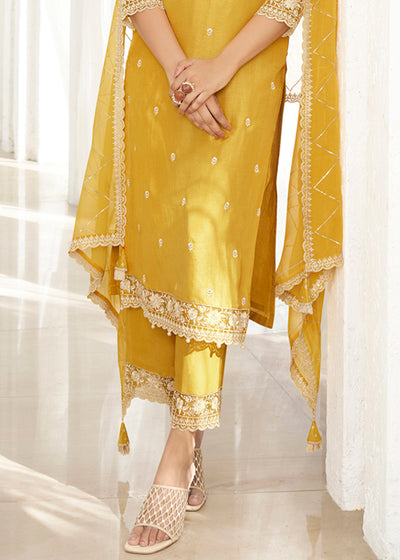 Dola Silk Fabric Designer Beaded Hand Work Ready to wear Salwar & Kurta SeT