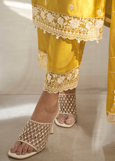 Dola Silk Fabric Designer Beaded Hand Work Ready to wear Salwar & Kurta SeT
