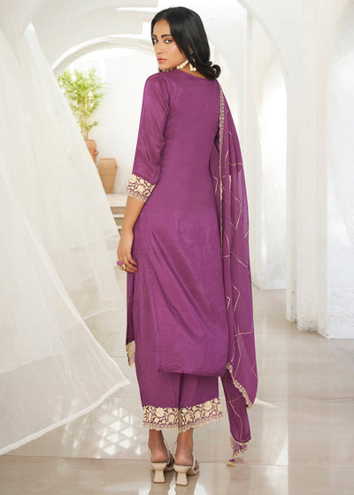 Dola Silk Fabric Designer Beaded Hand Work Ready to wear Salwar & Kurta SeT