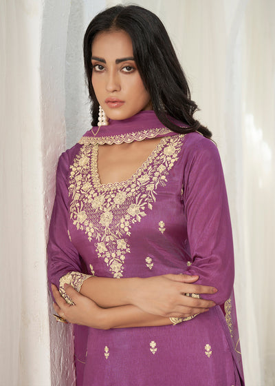 Dola Silk Fabric Designer Beaded Hand Work Ready to wear Salwar & Kurta SeT