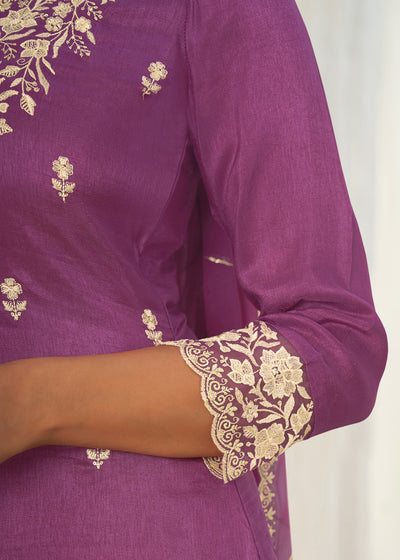 Dola Silk Fabric Designer Beaded Hand Work Ready to wear Salwar & Kurta SeT