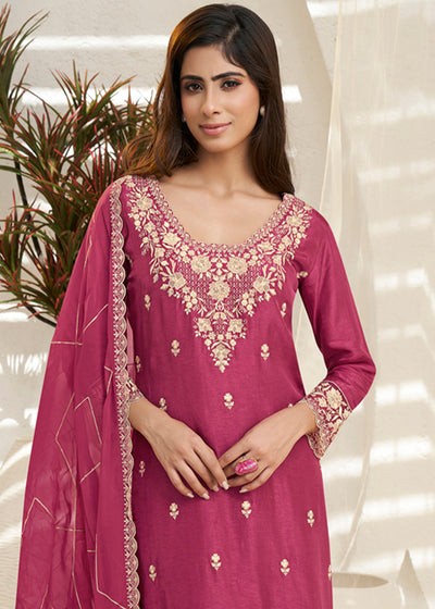 Dola Silk Fabric Designer Beaded Hand Work Ready to wear Salwar & Kurta SeT