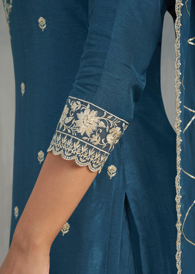Dola Silk Fabric Designer Beaded Hand Work Ready to wear Salwar & Kurta SeT