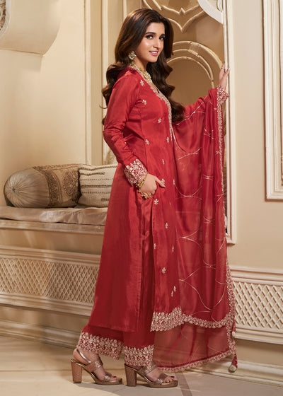 Dola Silk Fabric Designer Beaded Hand Work Ready to wear Salwar & Kurta SeT