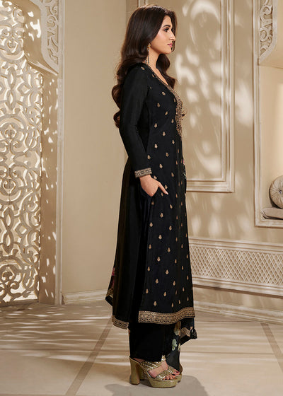 Dola Silk Fabric Designer Zardosi Hand Work Ready to wear Salwar & Kurta Set