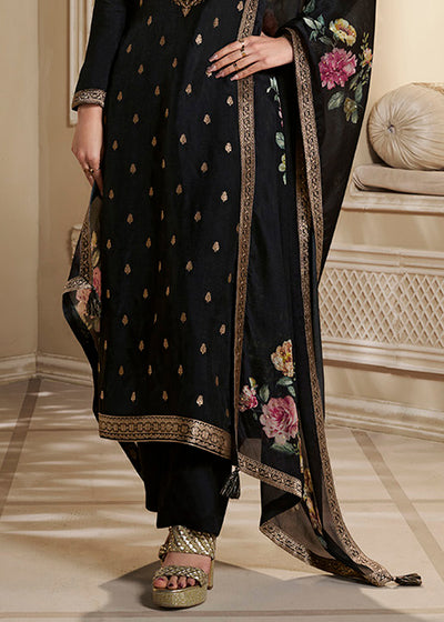 Dola Silk Fabric Designer Zardosi Hand Work Ready to wear Salwar & Kurta Set