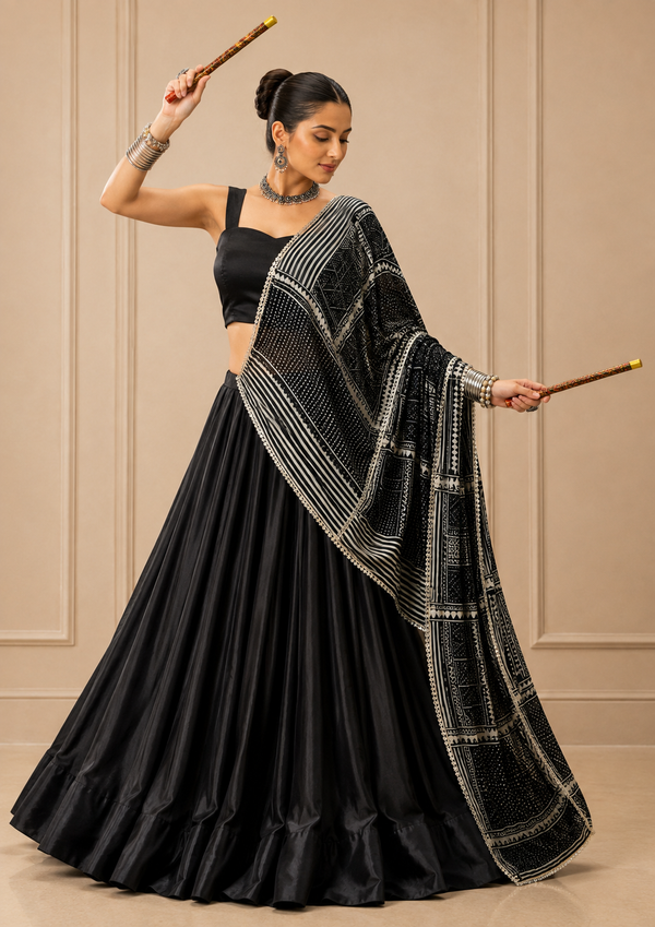Premium Moonga Silk Navratri Designer Ready To Wear Lehenga Set houseofpanchhi