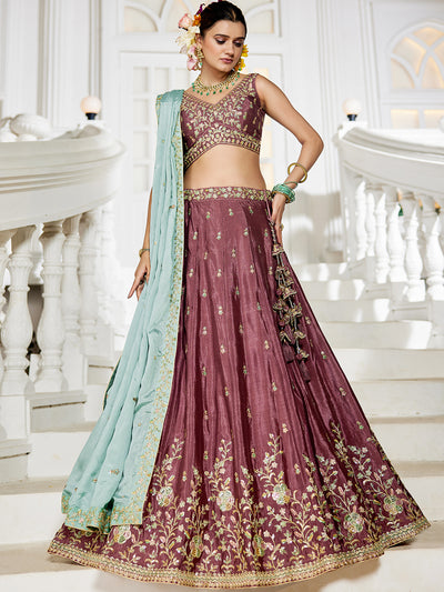 Chiffon Sequinse embroidery Semi-Stitched Lehenga choli & Dupatta