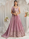 Golden Dull-Bright Sequin,Golden-Sliver Threaded Embroidered Georgette Semi-Stitched Lehenga choli