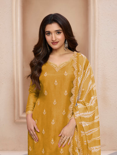 Dola Silk Fabric threadwork buttas Ready to wear Salwar & Kurta Set