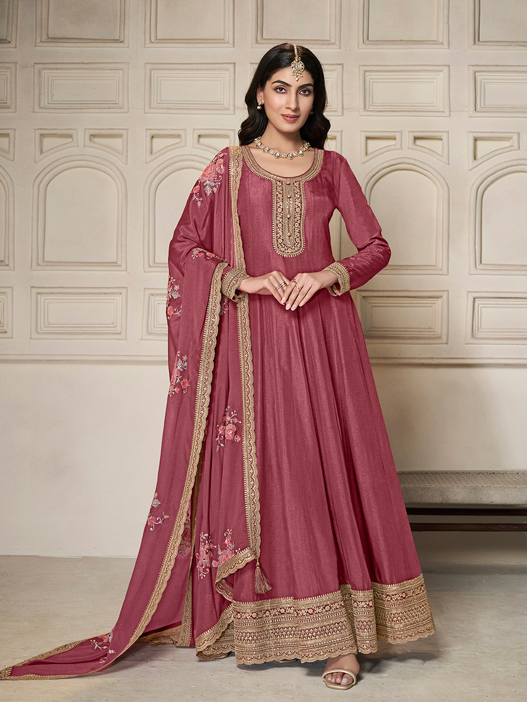 Dola silk Fabric sequin embroidery Ready to wear Sharara & Kurta Set